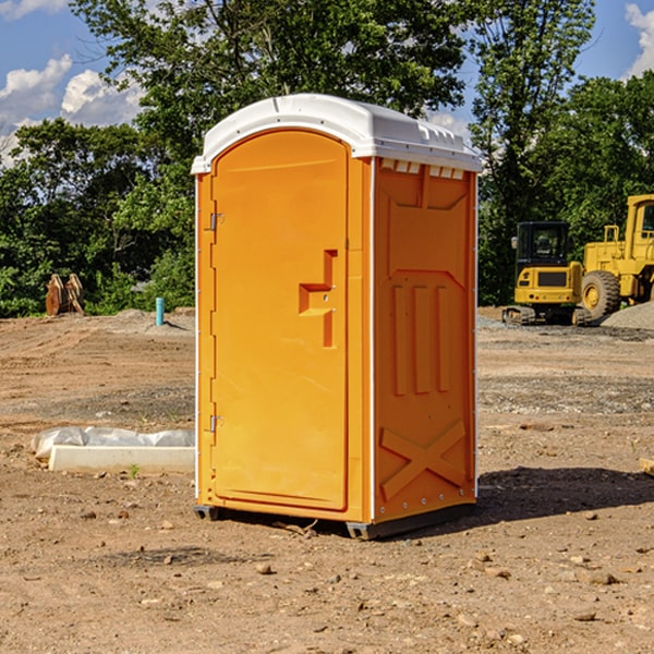 how often are the portable restrooms cleaned and serviced during a rental period in Rye Texas